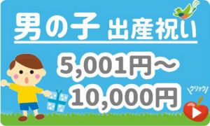 出産祝い男の子 予算5,001円～10,000円