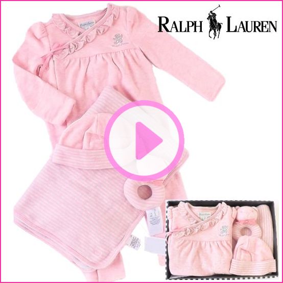 女の子出産祝い　RALPH LAUREN　ラルフローレン　ベビー服カバーオールギフトセット