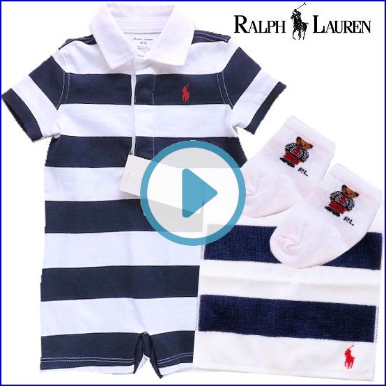 RALPH LAUREN　ラルフローレン　春夏おでかけ半袖ロンパース男の子出産祝いセット