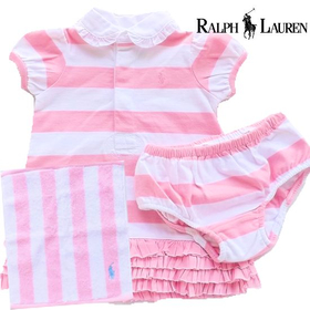 RALPH LAUREN　ラルフローレン　1歳ボーダーベビー服女の子出産祝いセット
