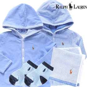RALPH LAUREN　ラルフローレン男の子出産祝い　さわやか1歳リバーシブルパーカーセット（B）