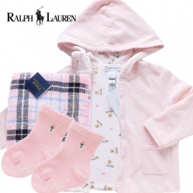 ラルフローレン女の子出産祝い　リバーシブルベビー服（9ヶ月～）セットB